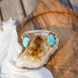 The Canyon Wrap Cuff in Whitewater Turquoise - Golden Road Crafted