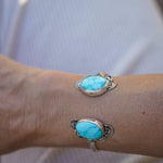 The Canyon Wrap Cuff in Whitewater Turquoise - Golden Road Crafted
