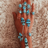 The Cosmic Cairn Choker in Golden Hills Turquoise, Quartz, & Sterling Opal - Golden Road Crafted