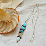 The Cosmic Choker in Campitos, Iron Maiden, Quartz, & Sterling Opal - Golden Road Crafted