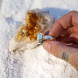The Crest Ring in Sonoran Mountain Turquoise (Size 7.5) - Golden Road Crafted