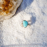 The Crest Ring in Sonoran Mountain Turquoise (Size 7.5) - Golden Road Crafted