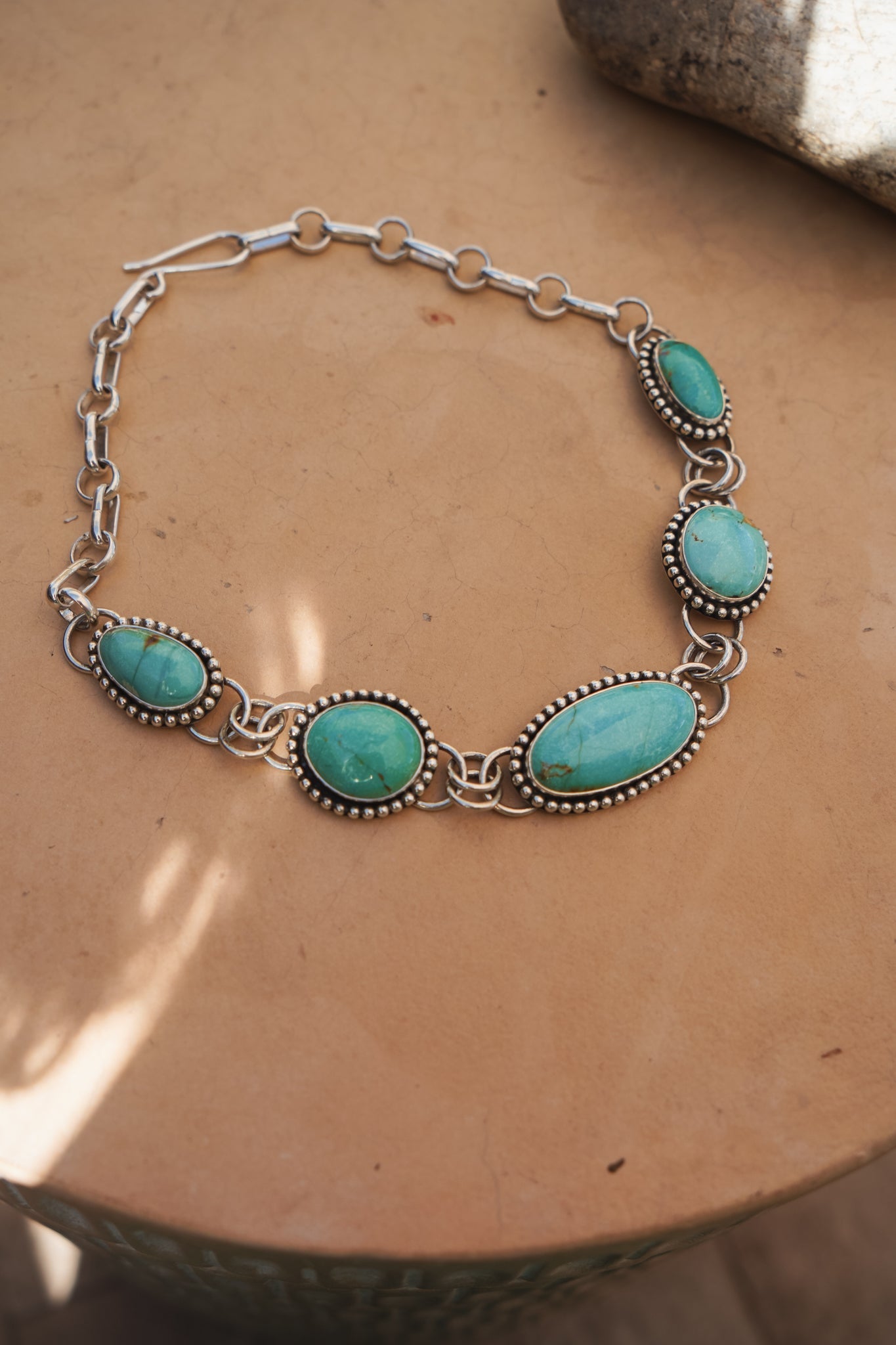 The Desert Cloud Choker in Royston Turquoise - Golden Road Crafted