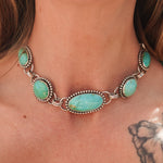 The Desert Cloud Choker in Royston Turquoise - Golden Road Crafted