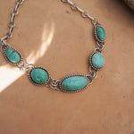 The Desert Cloud Choker in Royston Turquoise - Golden Road Crafted