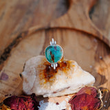 The Desert Compass Ring in Royston Turquoise (Size 8.5) - Golden Road Crafted