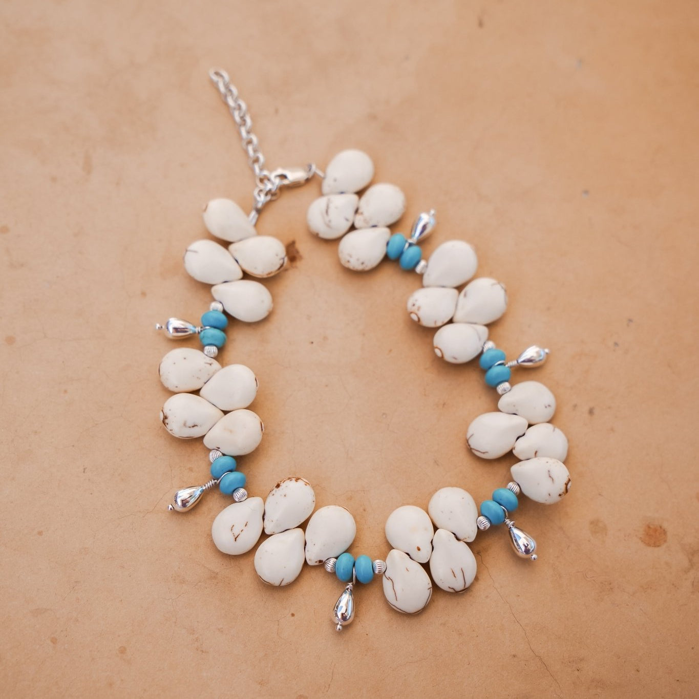 The Desert Dune Anklet in Magnesite - Golden Road Crafted