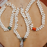 The Desert Dune Choker in Magnesite with Coral - Golden Road Crafted