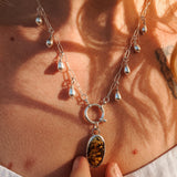 The Drippidy Drop Necklace in Hubei Turquoise - Golden Road Crafted