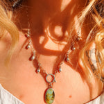 The Drippidy Drop Necklace in Hubei Turquoise - Golden Road Crafted