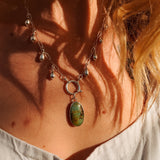 The Drippidy Drop Necklace in Hubei Turquoise - Golden Road Crafted
