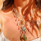 The Drippidy Drop Necklace in Hubei Turquoise - Golden Road Crafted