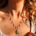 The Drippidy Drop Necklace in Hubei Turquoise - Golden Road Crafted