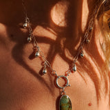The Drippidy Drop Necklace in Hubei Turquoise - Golden Road Crafted