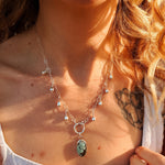 The Drippidy Drop Necklace in Hubei Turquoise - Golden Road Crafted