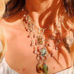 The Drippidy Drop Necklace in Hubei Turquoise - Golden Road Crafted