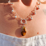 The Drippidy Drop Necklace in Hubei Turquoise - Golden Road Crafted