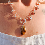 The Drippidy Drop Necklace in Hubei Turquoise - Golden Road Crafted