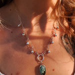 The Drippidy Drop Necklace in Hubei Turquoise - Golden Road Crafted