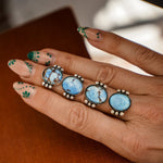 The Ellipsis Ring in Golden Hills Turquoise (Choose your size) - Golden Road Crafted