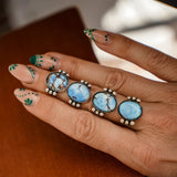 The Ellipsis Ring in Golden Hills Turquoise (Choose your size) - Golden Road Crafted