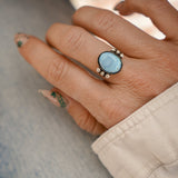 The Ellipsis Ring in Golden Hills Turquoise (Choose your size) - Golden Road Crafted