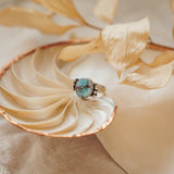 The Ellipsis Ring in Golden Hills Turquoise (Size 7) - Golden Road Crafted