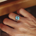 The Ellipsis Ring in Golden Hills Turquoise (Size 7) - Golden Road Crafted