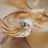 The Ellipsis Ring in Golden Hills Turquoise (Size 7.5) - Golden Road Crafted