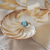 The Ellipsis Ring in Golden Hills Turquoise (Size 7.5) - Golden Road Crafted