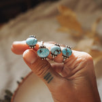 The Ellipsis Ring in Golden Hills Turquoise (Size 7.5) - Golden Road Crafted