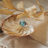 The Ellipsis Ring in Golden Hills Turquoise (Size 8.75) - Golden Road Crafted