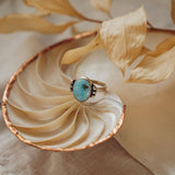 The Ellipsis Ring in Golden Hills Turquoise (Size 8.75) - Golden Road Crafted