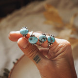 The Ellipsis Ring in Golden Hills Turquoise (Size 8.75) - Golden Road Crafted