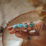 The Ellipsis Ring in Golden Hills Turquoise (Size 8.75) - Golden Road Crafted