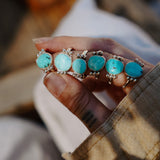 The Ellipsis Ring in Hubei Turquoise (Size 6) - Golden Road Crafted