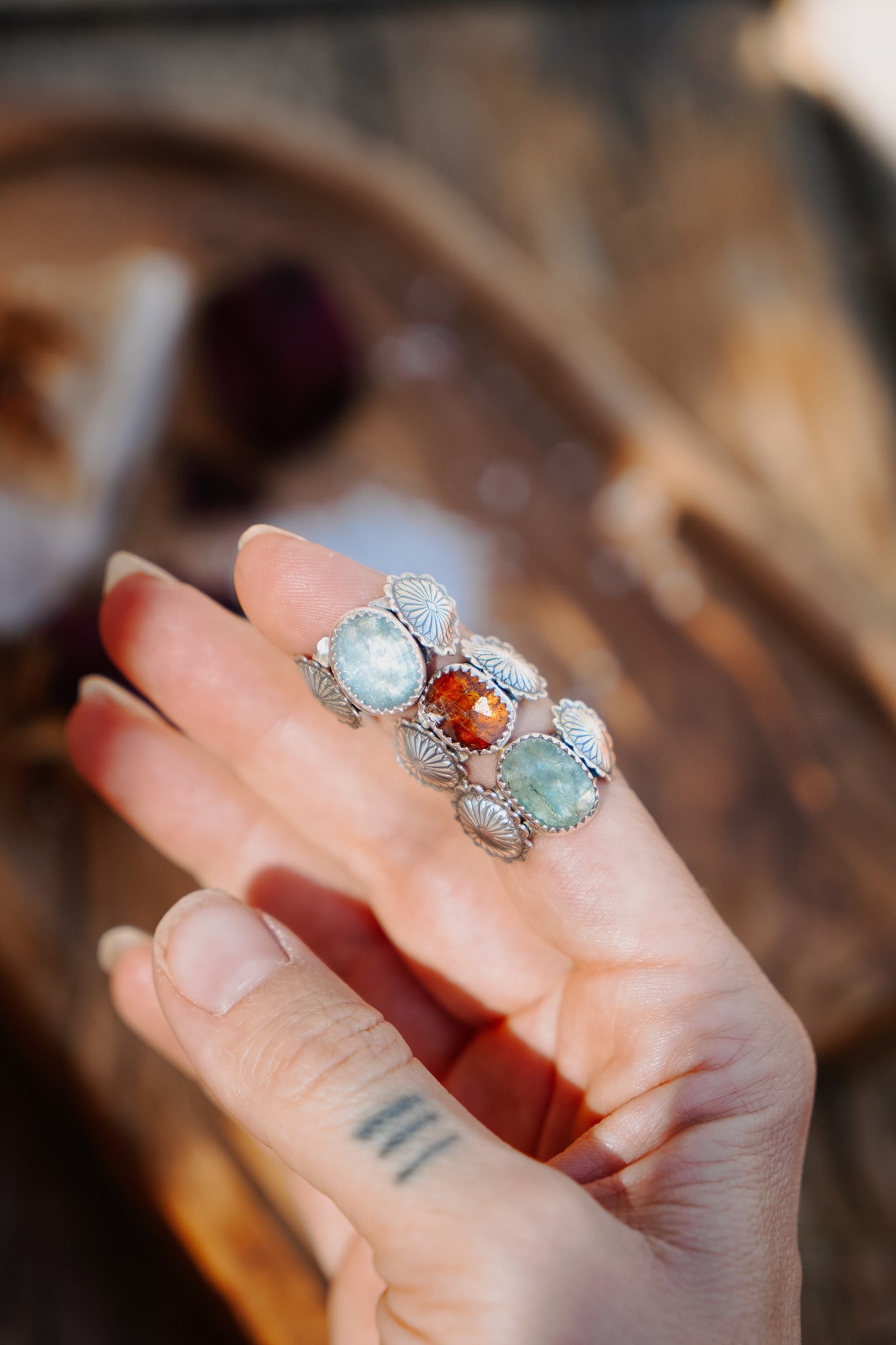 The Fancy Concho Ring (Size 6.5) - Golden Road Crafted