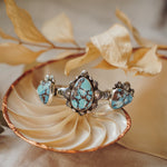 The Flourish Cuff in Golden Hills Turquoise - Golden Road Crafted