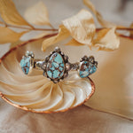 The Flourish Cuff in Golden Hills Turquoise - Golden Road Crafted