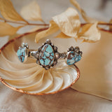 The Flourish Cuff in Golden Hills Turquoise - Golden Road Crafted