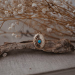 The Golden Star Concho Ring in Lone Mtn Turquoise (Choose your size) - Golden Road Crafted