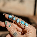 The Golden Sun Ring in Golden Hills Turquoise (Choose your size) - Golden Road Crafted