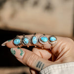 The Golden Sun Ring in Golden Hills Turquoise (Choose your size) - Golden Road Crafted