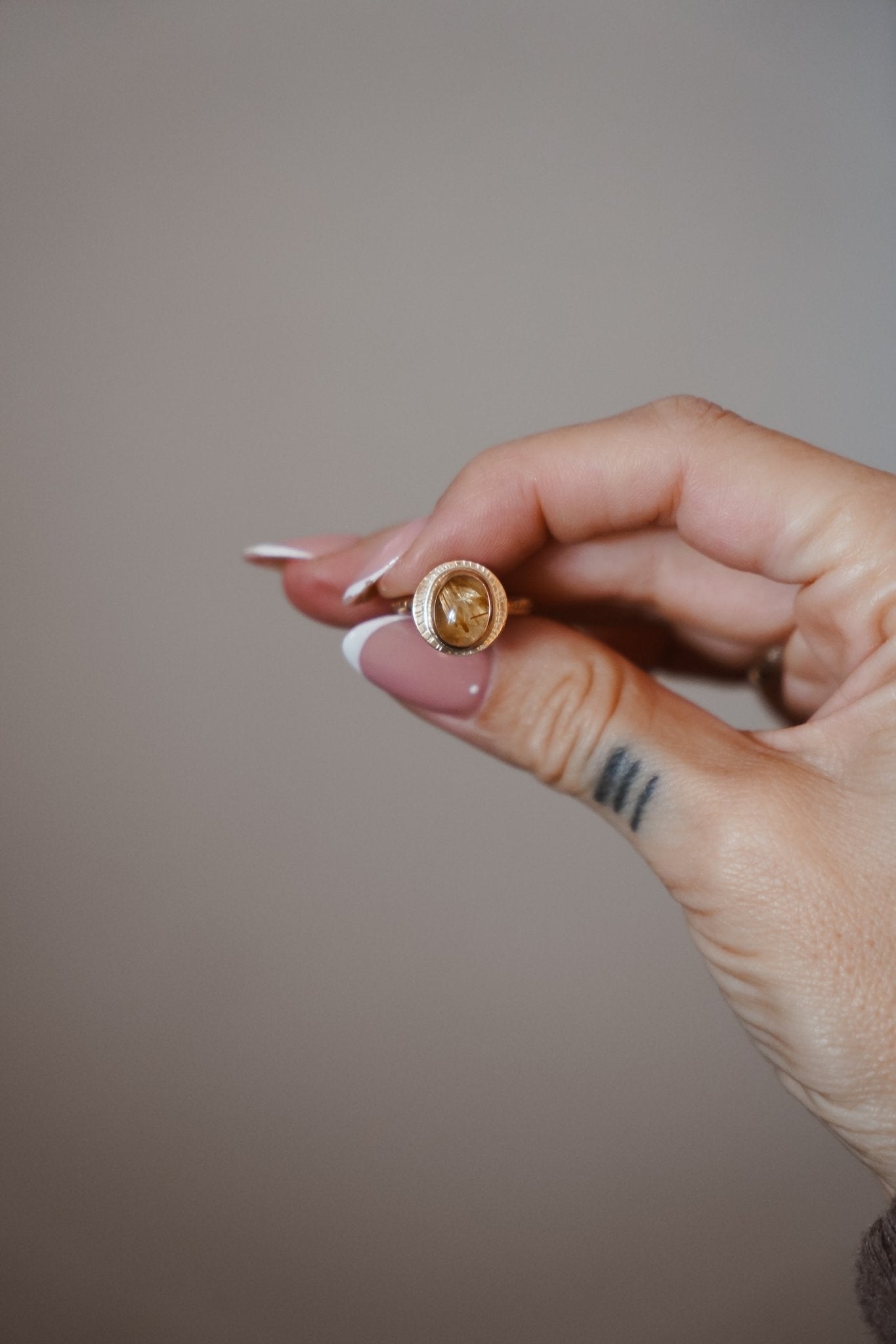 The Golden Sun Ring in Rutilated Quartz (Choose your size) - Golden Road Crafted