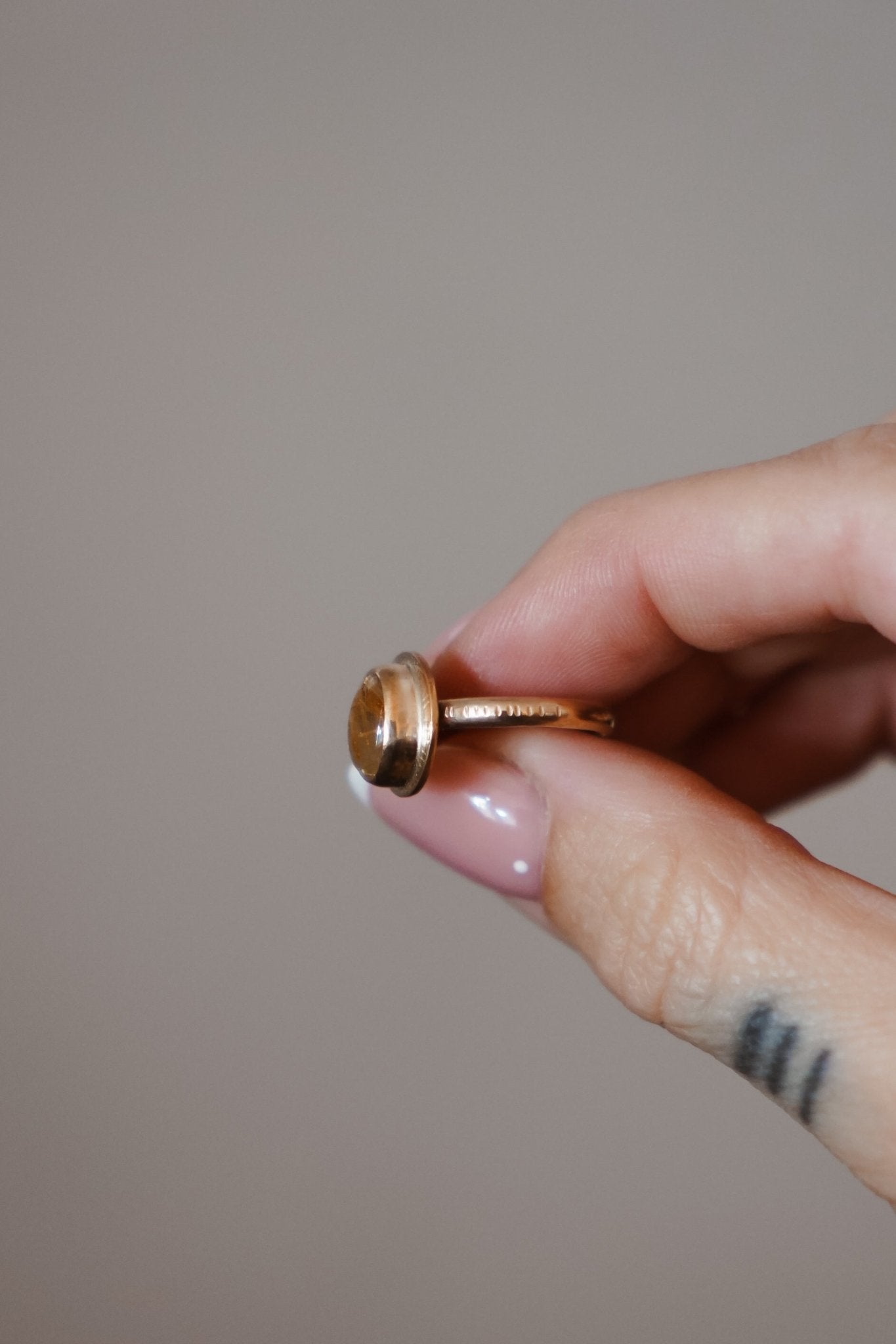 The Golden Sun Ring in Rutilated Quartz (Choose your size) - Golden Road Crafted