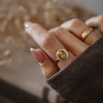 The Golden Sun Ring in Rutilated Quartz (Choose your size) - Golden Road Crafted