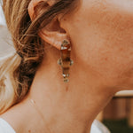 The Harvest Earrings in Montana Agate - Golden Road Crafted