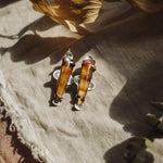 The Harvest Earrings in Montana Agate - Golden Road Crafted
