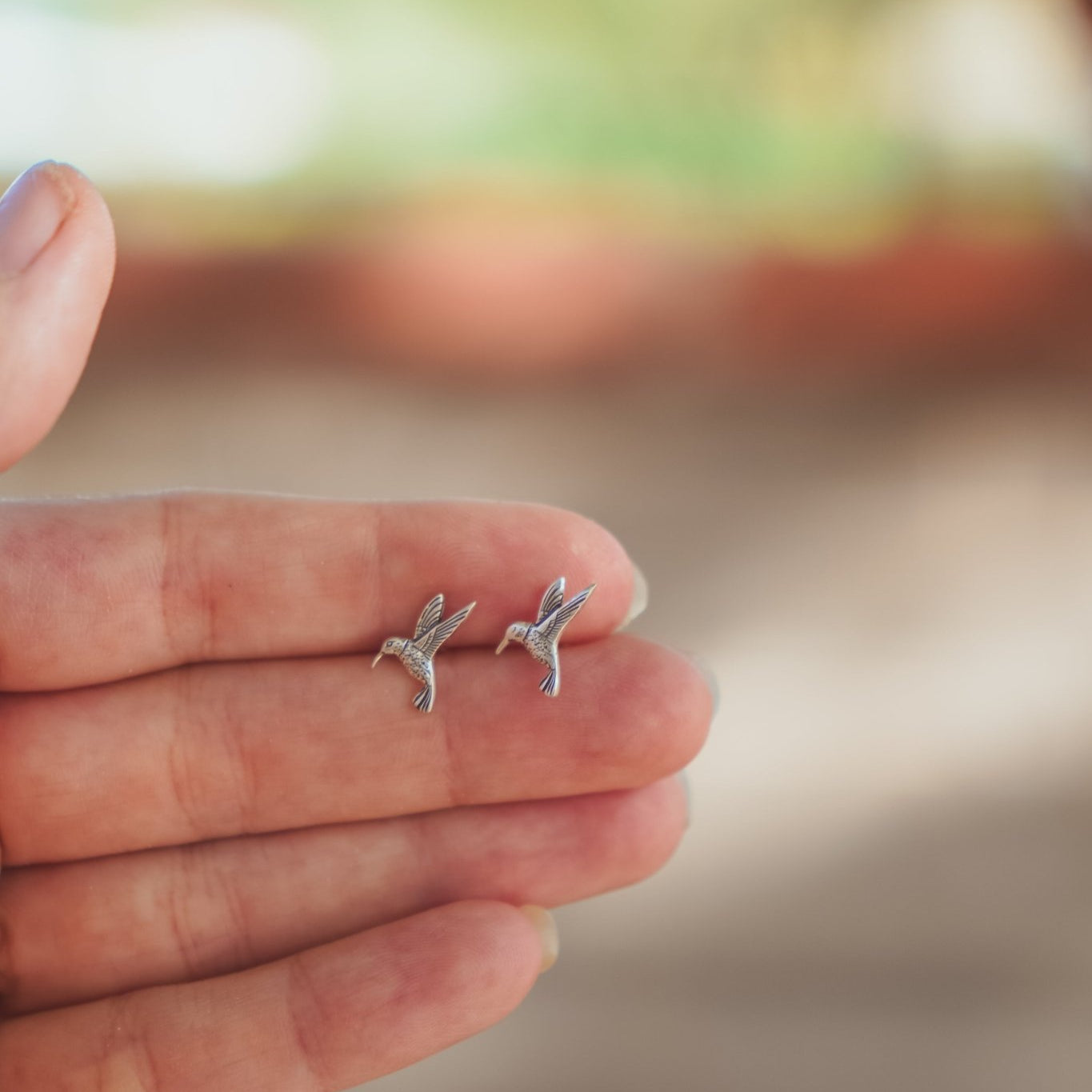 The Hummingbird Studs - Golden Road Crafted