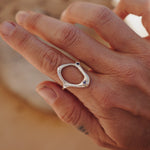 The Intueri Ring with Lab - grown Sapphire (Size 10) - Golden Road Crafted